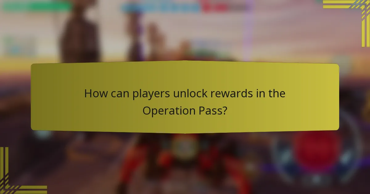 How can players unlock rewards in the Operation Pass?