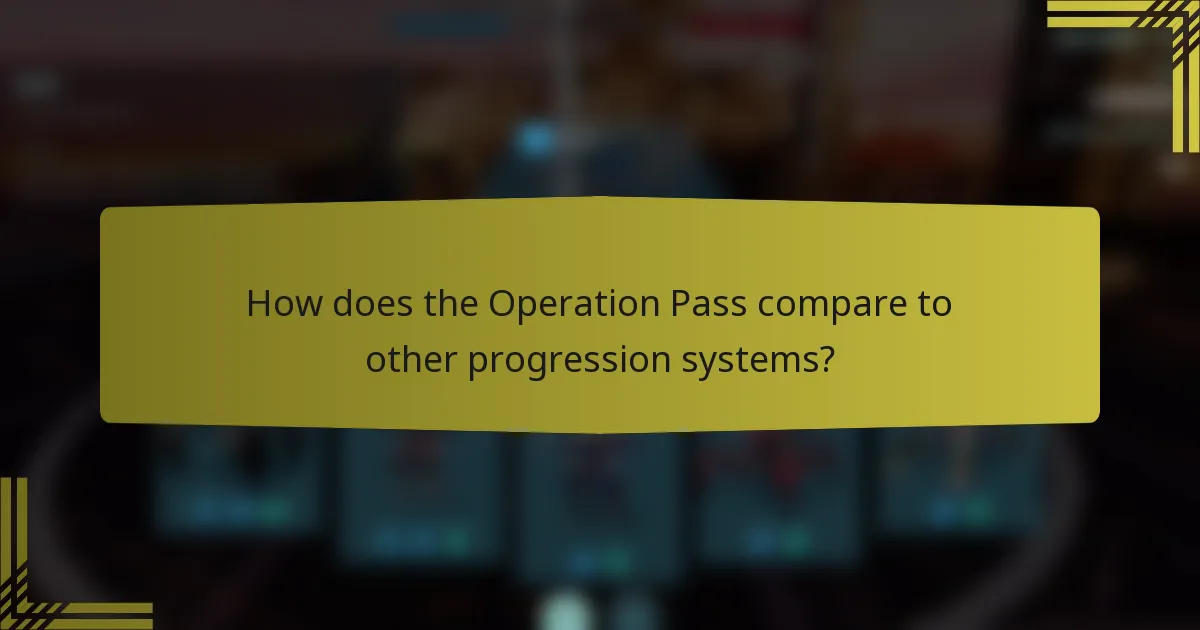 How does the Operation Pass compare to other progression systems?