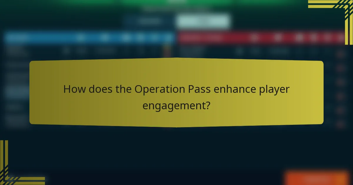 How does the Operation Pass enhance player engagement?