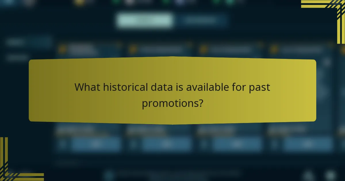What historical data is available for past promotions?