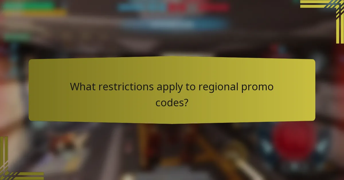 What restrictions apply to regional promo codes?